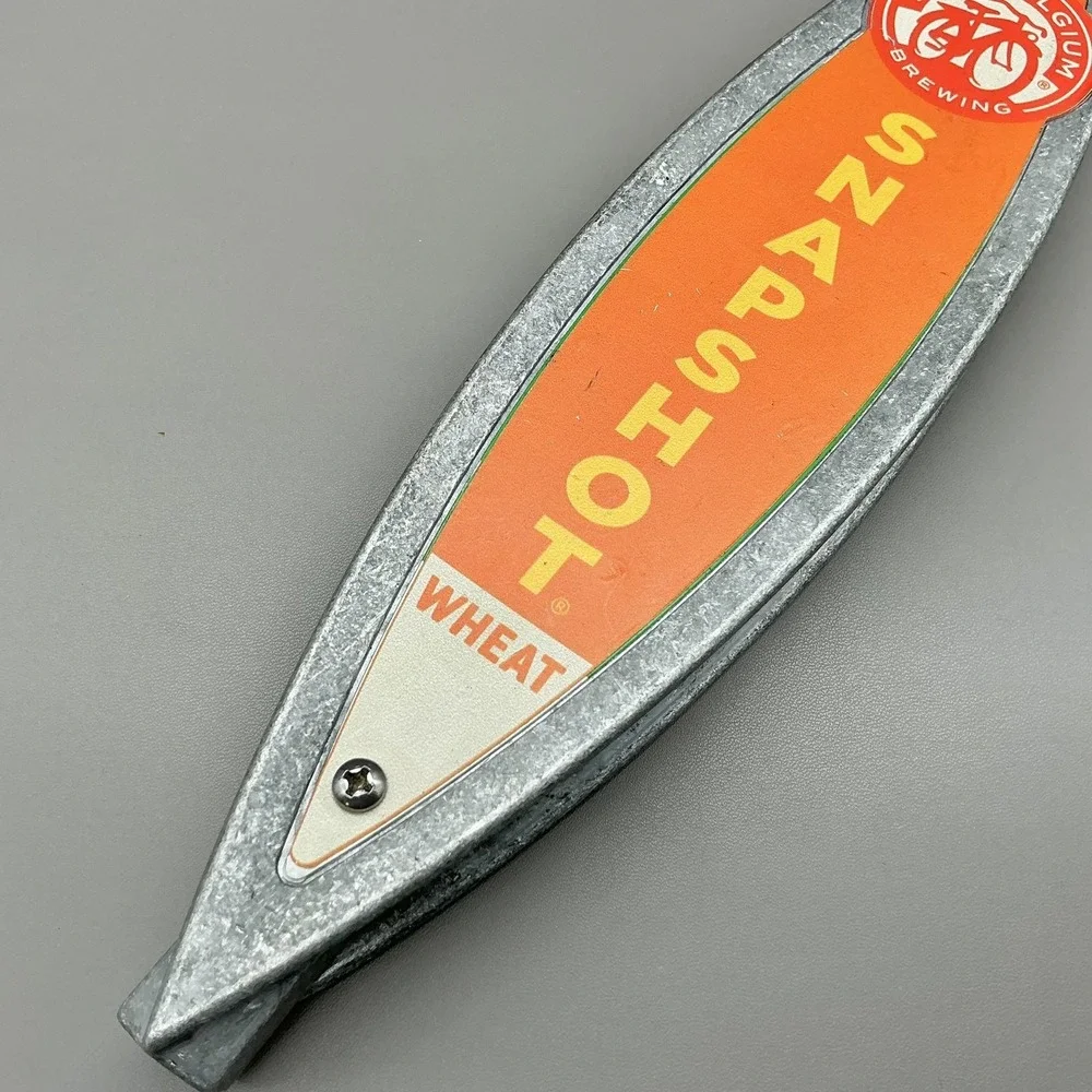 New Belgium Snapshot Wheat Beer Tap Handle Metal Orange Bar Advertising